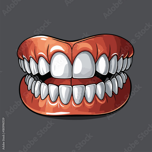 cute denture vector image