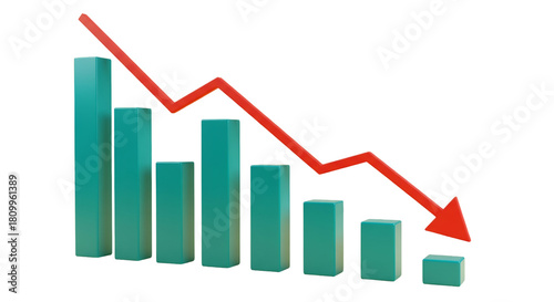 Free Download Downward Trend Graph: Economic Decline, Business Loss Illustration - GFXLoad