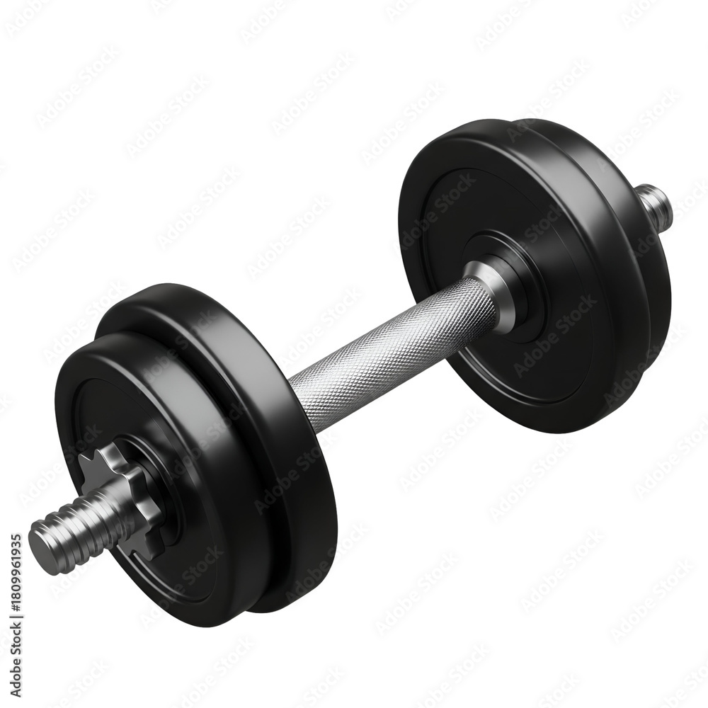 Fototapeta premium Black Dumbbell Fitness Weight for Workout