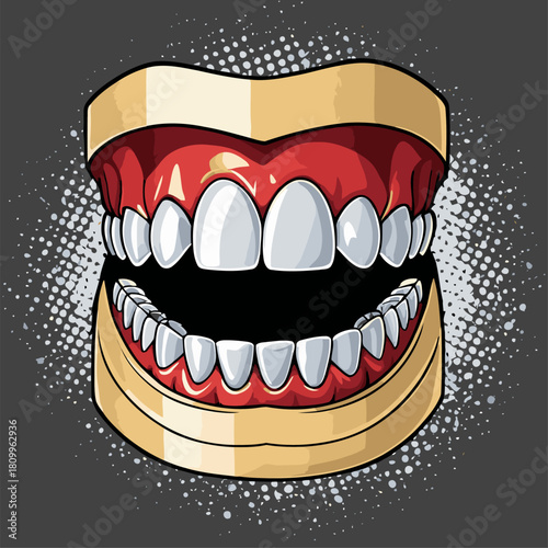 cute denture vector image