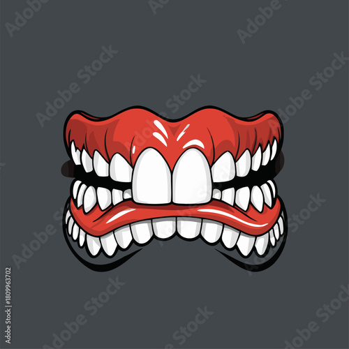 cute denture vector image