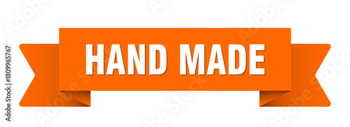 hand made ribbon isolated on transparent background. hand made ribbon