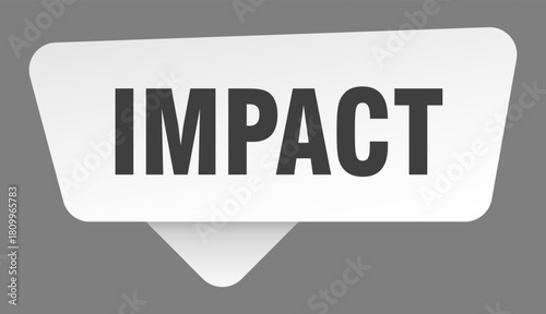 impact sign. impact white sticker isolated on gray background