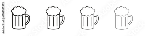 Beer mug icon on white background. Modern simple icon vector illustration.