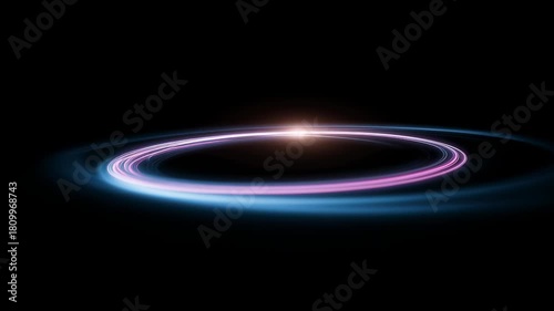 An ethereal visualization of cosmic orbits, an enchanting interplay of light, creating a sense of wonder and exploring the depths of space.