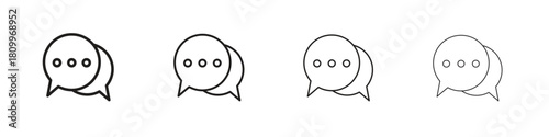 Chat bubble icon on white background. Modern simple icon vector illustration.