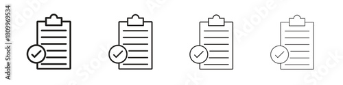 Clipboard check icon on white background. Modern simple icon vector illustration.