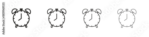 Clock icon on white background. Modern simple icon vector illustration.