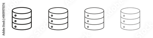 Database icon on white background. Modern simple icon vector illustration.