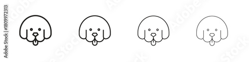 Dog icon on white background. Modern simple icon vector illustration.