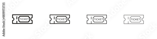 Event ticket icon on white background. Modern simple icon vector illustration.