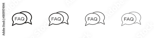 FAQ icon on white background. Modern simple icon vector illustration.