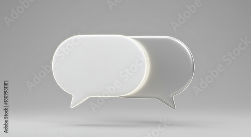 Chat Bubble Conversations: A pair of minimalist chat bubbles, conveying the essence of digital dialogue and communication. Evoking a sense of connection, exchange.