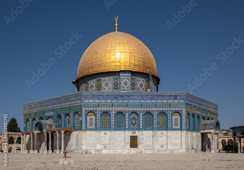 Wallpaper Mural View on Dome on the Rock - famous mosque in Jerusalem Torontodigital.ca