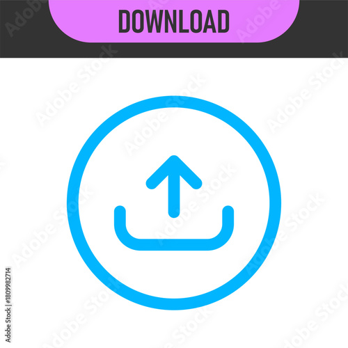 Set of upload and download icons arrow symbol in color and black outline styles. Perfect for data transfer, cloud storage, file sharing, transferring, saving, app interfaces, and modern digital design