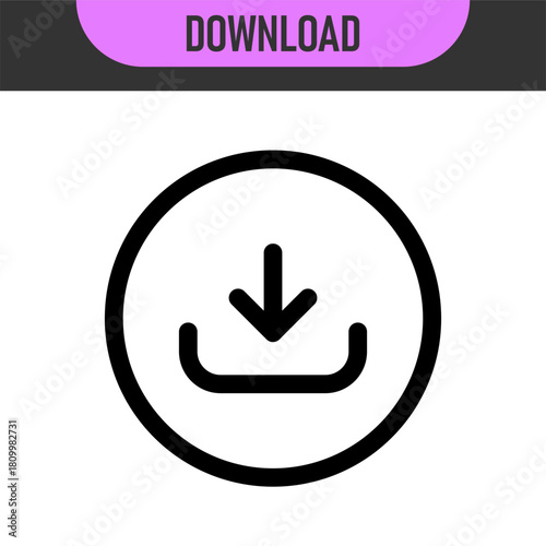 Set of upload and download icons arrow symbol in color and black outline styles. Perfect for data transfer, cloud storage, file sharing, transferring, saving, app interfaces, and modern digital design