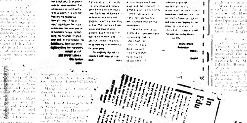 Rough vector background abstract grunge texture old vintage newspaper. Vintage old newspapers template texture. Aged newspaper overlay grunge pattern effect.