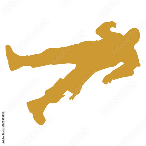 Falling Silhouette Figure