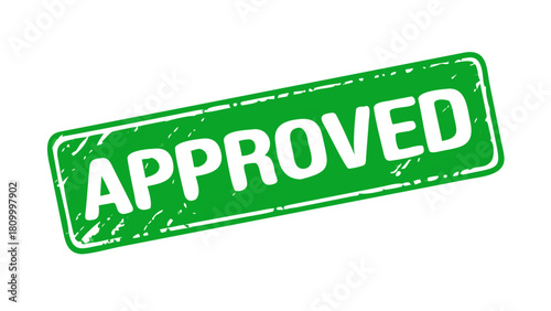 Approved stamp green approval checkmark success accepted validated pass certified authorization mark 100