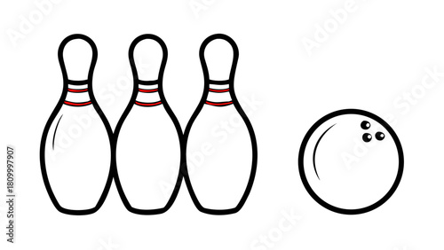 Bowling ball and pins strike game sport alley tenpin leisure activity competition recreation bowling equipment