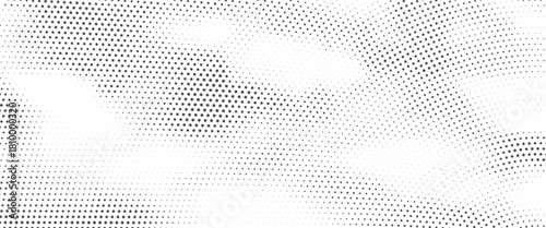 Smooth flowing halftone gradient texture with soft dotted transitions forming abstract wave-like shading perfect for minimal modern backgrounds digital surfaces and elegant graphic layouts