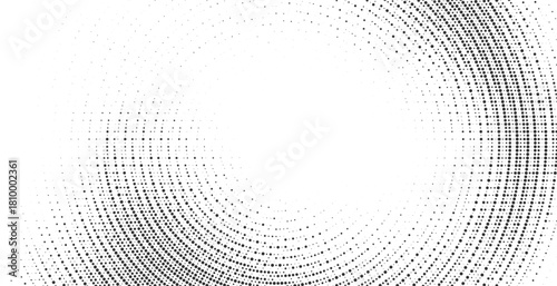 Circular halftone vortex fade with smooth dotted rings forming a soft abstract gradient swirl ideal for modern minimal backgrounds clean graphic layouts and contemporary decorative compositions