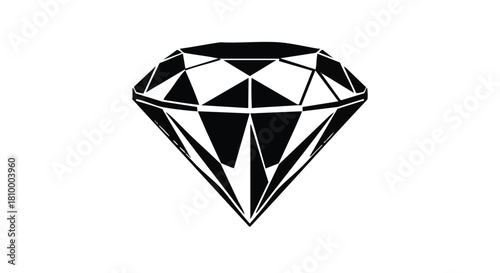 diamond vector icon in black and white
