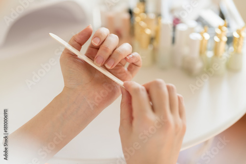 Use a nail file to shape nails