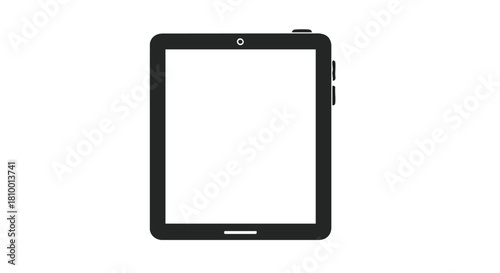 tablet vector icon in black and white
