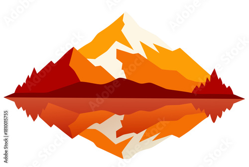Mountain range reflection