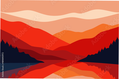 Landscape mountain range