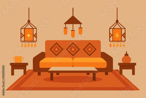 Cozy room interior art