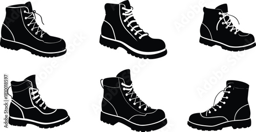 Running Shoe Icon Vector set