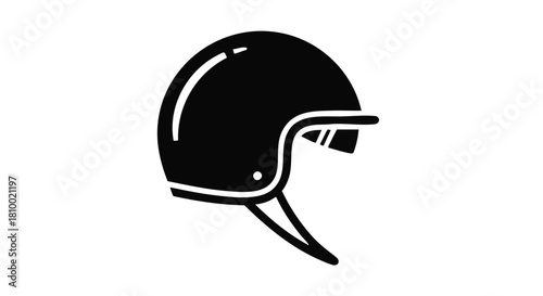 helmet vector icon in black and white
