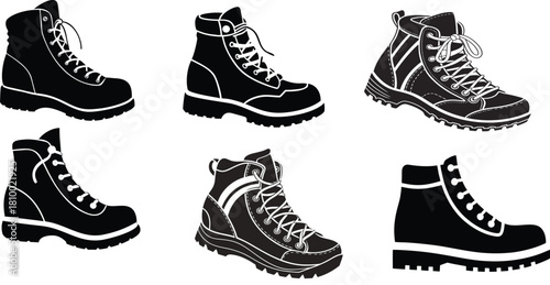 Running Shoe Icon Vector set