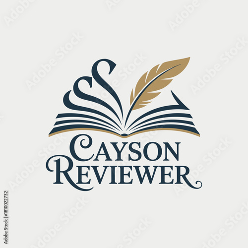 Open Book and Quill Pen Logo 