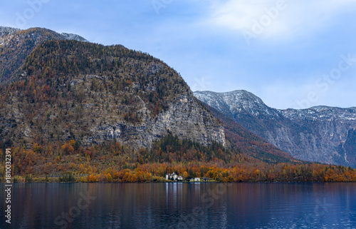 View of Lake Hallstatt and the town of Hallstatt