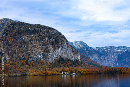 View of Lake Hallstatt and the town of Hallstatt