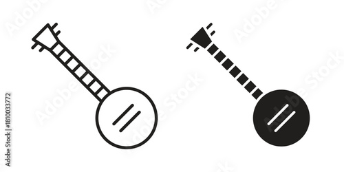 Banjo icon collection. modern simple icons for web