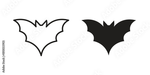 Bat icon collection. modern simple icons for web