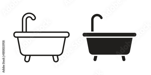 Bath icon collection. modern simple icons for web