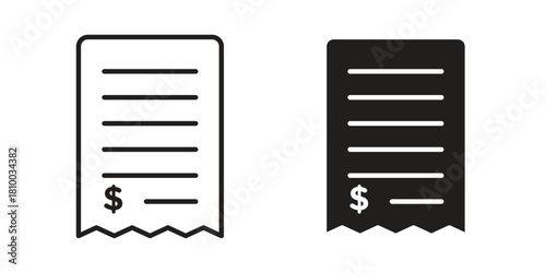 Bill icon collection. modern simple icons for web