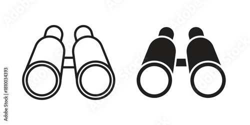Binoculars icon collection. modern simple icons for web