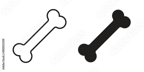 Bone icon collection. modern simple icons for web