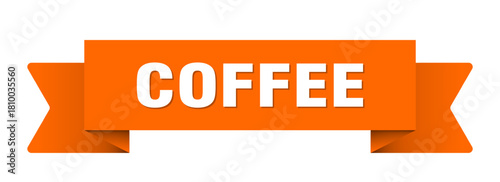 coffee ribbon isolated on transparent background. coffee ribbon