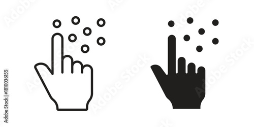 Braille icon collection. modern simple icons for web