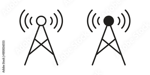 Broadcast tower icon collection. modern simple icons for web