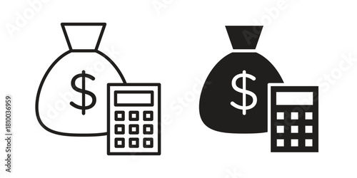 Budget icon collection. modern simple icons for web