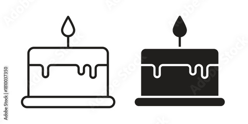 Cake icon collection. modern simple icons for web