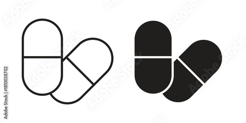 Capsules icon collection. modern simple icons for web